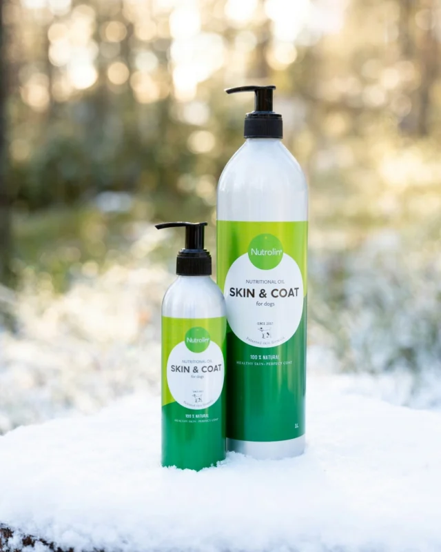 Winter is approaching. Are you and your dog ready? ⛄
Just like us humans, many dogs suffer from dry skin during the winter.
️
🐶 Nutrolin® SKIN & COAT helps against winter dry skin, reduces fur shedding and counteracts yeast and dandruff. The nutritional oil also acts as an internal paw ointment for cracked claws.🙋 Even mom and dad can have problems with dry and itchy skin during the winter. Did you know that the Mai™ SKIN nourishing oils care for and nourish your skin and reduce itching, dandruff and skin irritations?#Nutrolinlife #Nutrolin #NutrolinSkinCoat #kuivaiho #dryskin #torrhud